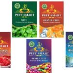 PUFF SMART Zafran Pan, Spring Water, Mint, Orange Chill and Bubblegum Herbal Molasses (Set of 5) (100% Tobacco and Nicotine Free) - Fast Shipping to USA & Canada