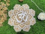VRB Dec 1 Pcs Reusable Wooden Base and Rangoli Template mat, Brown, D-2, Religious - Diwali, Deepavali, Navratri, Pooja, Temple Decor, Rangoli Mat - Fast Shipping to USA & Canada - Image 2