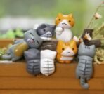 VRB Dec 1 Set Miniature Showpiece Set for Home Decor, car Dashboard,Valentine,Living Room,Gifts Figurines,Cake Decoration Items,Figurines for Home Decor. ((6 Pcs Lazyy Cat Miniature)) - Fast Shipping to USA & Canada