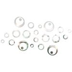 Sehaz Artworks Rings-24PC-Silver-1mm Acrylic Wall Decals or Stickers - Fast Shipping to USA & Canada