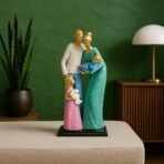 Xtore Colorful Family Figurine | Resin Home Decor Accent | Unique Art Piece for Living Room, Office | Vibrant and Expressive Design | Symbol of Family Love and Unity - Fast Shipping to USA & Canada