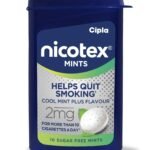 Cipla Nicotex Mints | Nicotine 2mg Lozenges (240 Pcs) | Helps Quit Smoking | Sugar Free | Cool Mint Plus Flavour (10 * 24 Pcs) - Fast Shipping to USA & Canada