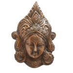 JaipurCrafts Matel Wall Hanging of Goddess Durga Showpiece - 25.4 cm (Aluminium, Brown) - Fast Shipping to USA & Canada