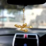 CraftVatika Metal Flying Hanuman for Car Door Window Hanging, Metal Hanuman Ji Idol for Car Dashboard Hanging (5 Inches Height, Golden) - Fast Shipping to USA & Canada