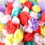 VRB Dec Artificial Small Foam Flowers Fake Foam Water Floating Flowers for Pooja Thali, Festival and Events, Home, Table, Badroom, Pooja Room, Diwali Decoration Items and DIY Craft (Multi, 50) - Fast Shipping to USA & Canada