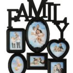 JaipurCrafts Abstract Premium Collage 6 Photos (Photo Size - 15x10 cm, 6 Photos), Black, Plastic, Wall Mount - Fast Shipping to USA & Canada