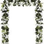 VRB Dec 1 Pcs (7 FT) Artificial Bougainvillea Flower Vine Garlands Hanging Artificial Flowers for Decoration(6 ft Long) for Wedding Diwali/Ganpati/Christmas (1 Pcs White Bougainvillea Garland) - Fast Shipping to USA & Canada