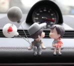 VRB Dec 1 Set of Car Dashboard Decoration Items/car Decor Accessories for Dashboard,Miniature Toys,Car Dashboard Interior Decoration Accessories for Car,SUV,etc. (CoupleMiniature with Ballon - 1 Set) - Fast Shipping to USA & Canada