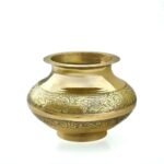 Pure Brass Pooja Lota Karwa - Traditional Kalash Gangajal Pot for Mandir, Hindu Puja, Temple Ritual & Spiritual Use 500ml - Fast Shipping to USA & Canada