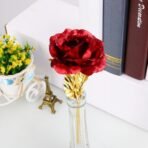 JaipurCrafts Premium Valentine Gift for Girls Boys Girlfriend Boyfriend Husband Wife Love Couple Decorative 24k Red Gold Rose Plated Artificial Red Rose Flower with Box (Red,10 Inches) - Fast Shipping to USA & Canada