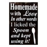 Sehaz Artworks Home Decor Items | Room Decor | Wall Decor | living Room Decorative Items | Homemade-with-love' Rust Looks Wall Sign for Wall Decoration Tin Sign (MDF, 30 cm x 20 cm x 0.3 cm) - Fast Shipping to USA & Canada