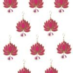VRB Dec Acrylic TM Pack of 6 Pcs Lotus Hangings for Decoration | Pooja Room Temple | Diwali | Wedding & All Festival | Pink - Fast Shipping to USA & Canada