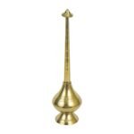 Brass Sprinkler Bottle for Holy Water, Gangajal and Perfume Gulab Pash Rose Water Paneer Sombu - (large, 11 Inch) - Fast Shipping to USA & Canada