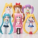 VRB Dec Miniature Showpiece Set for Home Decor, car Dashboard,Valentine,Living Room,Gifts Figurines,Cake Decoration Items,Figurines for Home Decor. (6 Pcs Curly Girls) - Fast Shipping to USA & Canada