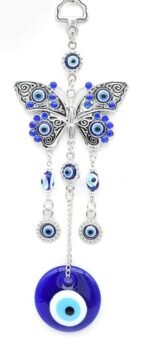 VRB Dec Plastic Tm 1 Pcs Turkish Om Evil Eye Hanging For Home Entrance Door,Wall,Car Pendant Dashboard Ornament Good Luck And Prosperity Diwali Decoartion Gift Items|Lucky Om Nazar Battu (Design 2) - Fast Shipping to USA & Canada