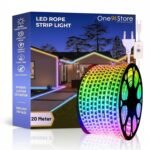 One94Store 20 Meter Multicolor LED Rope Light - Waterproof SMD LED Strip for Decoration | Cove Light for Ceiling | LED Pipe Light for Home DECOR, Festivals & Diwali Decoration - Fast Shipping to USA & Canada