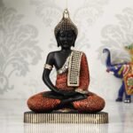 JaipurCrafts Premium Meditating Sitting Gautam Buddha Idol Statue Showpiece for Home/Office Decor/Living Room Decorations | Home Decoration Item| Diwali Corporate Gifts (9 Inches, Plastic) - Fast Shipping to USA & Canada