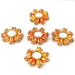 Sehaz Artworks Festive Decor | Golden Diwali Diyas for Home Decorations | Diya with Tealight | Diwali Decoration for Home | Diya for Pooja | Pooja Decoration Items - Pack of 5 - Fast Shipping to USA & Canada