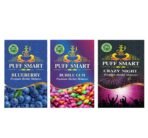 PUFF SMART Premium Herbal Flavor Bubblegum, Blueberry, Crazy Night Combo (100% Nicotine And Tobacco Free) - Fast Shipping to USA & Canada