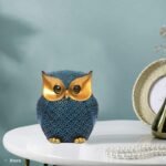 Xtore Modern Classy Lucky Owl Resin Art Figure Showpiece (Blue), 1 Piece - Fast Shipping to USA & Canada