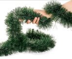 VRB Dec 6 Pcs Christmas 6Ft Tinsel Garland Xmas Tree Decorations Christmas Tree Home Wedding Decoration for New Year Party Indoor/Outdoor Home Decor (Dark Green - 6 Pcs), 10 Cm - Fast Shipping to USA & Canada