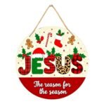 Webelkart Premium Christmas Jesus Wall Hanging for Home Decor, Round Holiday Themem,Wall Hanging for Christmas Decor,(10" Inches) - Fast Shipping to USA & Canada