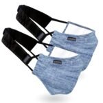 Xtore N-95 FDA CE Certified Antipollution cotton mask | Reusable | Washable (Pack of 2 mask, 2 Filters, 2 x Head Band, Dark Blue) - Fast Shipping to USA & Canada