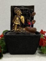 Global Grabbers Polyresin Table Top Indoor Outdoor Water Fall Fountain with LED Lights Home Decor Decoration Gift Gifting Items-GOL_BRO-SF23-(000) - Fast Shipping to USA, Canada & India