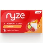 RYZE Fruit Blast Nicotine Gum 2 gm | Pocket-Friendly Pack of 20 (60 gums) | Freedom from Smoking & Tobacco | Easy on Throat | FDA Approved | Sugar Free | Teeth Whitening - Fast Shipping to USA & Canada