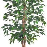 VRB Dec 1 Pcs (5 FT) Artificial Plants with Pot Plants Leaves Tree Tropical Bougainvillea Faux Areca Plants Indoor Real Touch Monstera,Banana Plant for Home (Artificial Ficus Plant with Pot) - Fast Shipping to USA & Canada