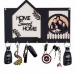 Webelkart Premium Customised Home Sweet Home Personalised Wooden Key Holder for Home,Gift Items for Home Decor (12 x 8, 7 Hooks) - Fast Shipping to USA & Canada