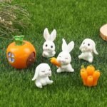 VRB Dec Miniature Decor Items Set for Unique Gift,Home,Living Room,Office,Restaurant Decor,Military Showpiece,Perfect Valentine Decoration Items (Rabbits Miniature 7Pcs Set) - Fast Shipping to USA & Canada