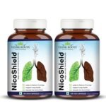 Vedikroots NicoShield | Herbal solution to Help Quit Smoking Naturally | Helps Reduce Craving To Smoke | Ayurvedic Herbal Supplement | 60 Veg Capsules (Pack of 2) - Fast Shipping to USA & Canada