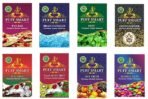 PUFF SMART Pan Ras, Mint, Brain-o-Freezer, ICY Pan, Mix Fruit, PKM, Comm. and Bubblegum Herbal Molasses (Set of 8) (100% Tobacco and Nicotine Free) - Fast Shipping to USA & Canada