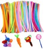 VRB Dec 100 Pcs Pipe Cleaner for Craft Flower - Chenille Stems for DIY Crafts Decorations Creative School Projects,DIY Art Projects and Creative Activities. (100 Pcs Multicolor Pipe Cleaner) - Fast Shipping to USA & Canada