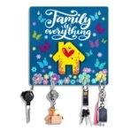 Sehaz Artworks Key Hanger for Wall | Key Holder for Home Decor Stylish | Key Stand for Wall | Wooden Key Holder for Wall | Key Chain Holder for Wall | Key Hooks - SQ_0003 (5 Hooks) - Fast Shipping to USA & Canada