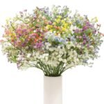 VRB Dec 10 Pcs Artificial Baby's Breath Gypsophila Bouquets Flower Sticks for Home Decoration | Faux Flowers for Vases | Decoration Items for Living Room (10 Pcs - Multicolor) - Fast Shipping to USA & Canada