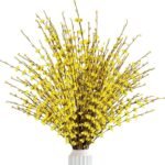 VRB Dec 5 Pcs Dry Baby's Breath Artificial Flower Bunch,Dry Flower,Dried Gypsophila Bouquets,Flowers for Vases, Decoration Items for Living Room,Home Decor,Chritmas (Yellow Dry Baby's Breath) - Fast Shipping to USA & Canada