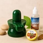 Margaj (Green Jade/Emerald/Maragatham) Shivling (Weight- 50g) | Natural Green Stone Shiva Lingam with Gangajal for Home Temple & Office | Energized Idol for Peace & Positivity - Fast Shipping to USA & Canada