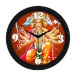 Xtore Hanuman Ji Modern Versatile Minimal Wall Clock | Stylish Timepiece | Beautiful Round Dial | for Home, Office - Black - Fast Shipping to USA & Canada
