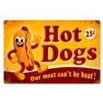 Sehaz Artworks Home Decor Items | Room Decor | Wall Decor | living Room Decorative Items | HotDogs' Rust Looks Wall Sign for Wall Decoration Tin Sign (MDF, 30 cm x 20 cm x 0.3 cm) - Fast Shipping to USA & Canada