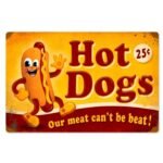 Sehaz Artworks Home Decor Items | Room Decor | Wall Decor | living Room Decorative Items | HotDogs' Rust Looks Wall Sign for Wall Decoration Tin Sign (MDF, 30 cm x 20 cm x 0.3 cm) - Fast Shipping to USA & Canada