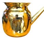 Pure Brass Ganga Sagar Kalash | 100% Handcrafted, Joint-Free & Leak-Proof Lota for Pooja & Ganga Jal - 300 ML - Fast Shipping to USA & Canada
