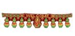 JaipurCrafts Cotton Made Door Toran Bandanwar for Home DECOR (Red, 31 x 18 x 0.8 cm) - Fast Shipping to USA & Canada