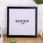 One94Store 10x10 Inch Letter Board with 136 Changeable Letters & Numbers - Wall Mount Message Board, Plastic Frame, Felt Word Board for Home, Office, Caf? & Room DECOR (White) - Fast Shipping to USA & Canada
