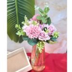 VRB Dec 1 Bunch Dry Rose Bunch,Artificial Flower Bunch,Fake Flowers for Gifting, Home, Office, Bedroom Decoration Items Flowers for vase,Office, Wedding, Pooja. (Pink Dry Rose Bunch) - Fast Shipping to USA & Canada