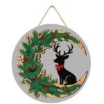 Webelkart Merry Christmas Wooden Printed Wall Hanging Ornaments for Christmas and Home Decor| Gifts Item for Home Decoration Ornaments (10" Inches) - Fast Shipping to USA & Canada