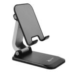 Xtore Universal Mobile and Tablet Tabletop Holder with Multi Angle Adjustment, Super Compact Design (Cool Black) - Fast Shipping to USA & Canada