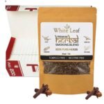 White Leaf Premium Herbal Mixture Smoking Blend 100% Tobacco & Nicotine Free 30 gram - Organic Ayurvedic Herbs Mixed(Herbal Smokes - No nicotine/No Tobacco) With Empty Cigarette Tubes Box Of 200 Pcs - Fast Shipping to USA & Canada