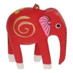 JaipurCrafts Premium Bright Colors Wall Hanging of Wood Elephant showpiece- 8 cm x 9 cm- for Diwali Decor - Fast Shipping to USA & Canada